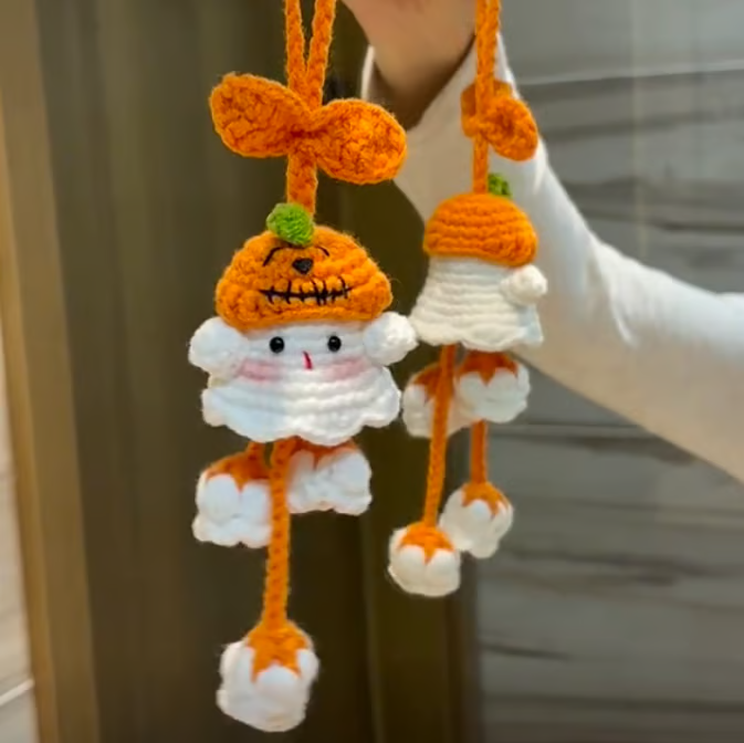 Halloween Crochet Kit | Witch Ghost Design | DIY Handmade Plush Décor