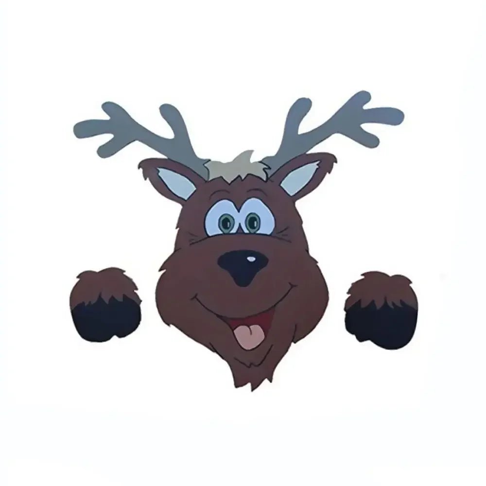 Fence Panel Christmas Decor – Adorable Santa, Snowman, and Reindeer Peekers for Whimsical Indoor and Outdoor Christmas Charm