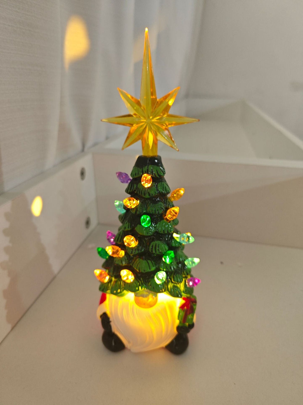 Luminous Resin Gnome Christmas Desktop Ornament