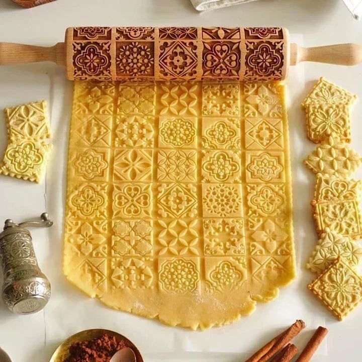 Wooden Embossed Rolling Pins