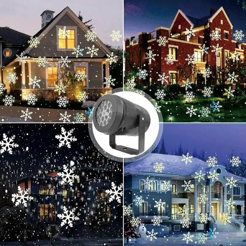 Snowflake Projector LED Christmas Light - Christmas Projector Lights for Indoor Outdoor Christmas, Wedding and Yard Decor