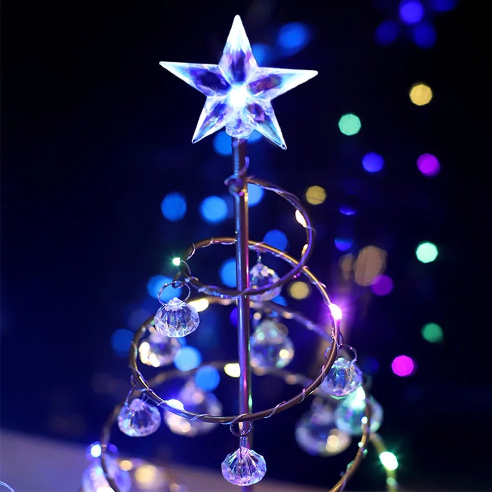 Crystal Christmas Tree LED Lamp – Sparkling Christmas, Valentine’s, or Birthday Decor for a Dreamy Bedroom Glow