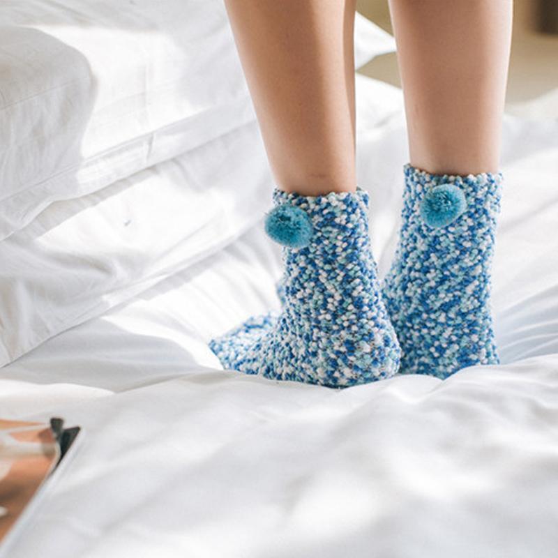 Coral Fleece Cupcake Socks