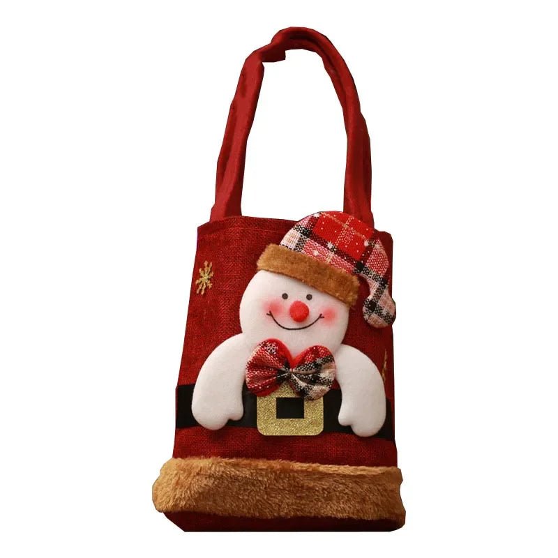 Christmas Gift Bags Set – Adorable Santa Claus, Snowman, and Reindeer Designs! Perfect for Kids' Treats and Holiday Surprises