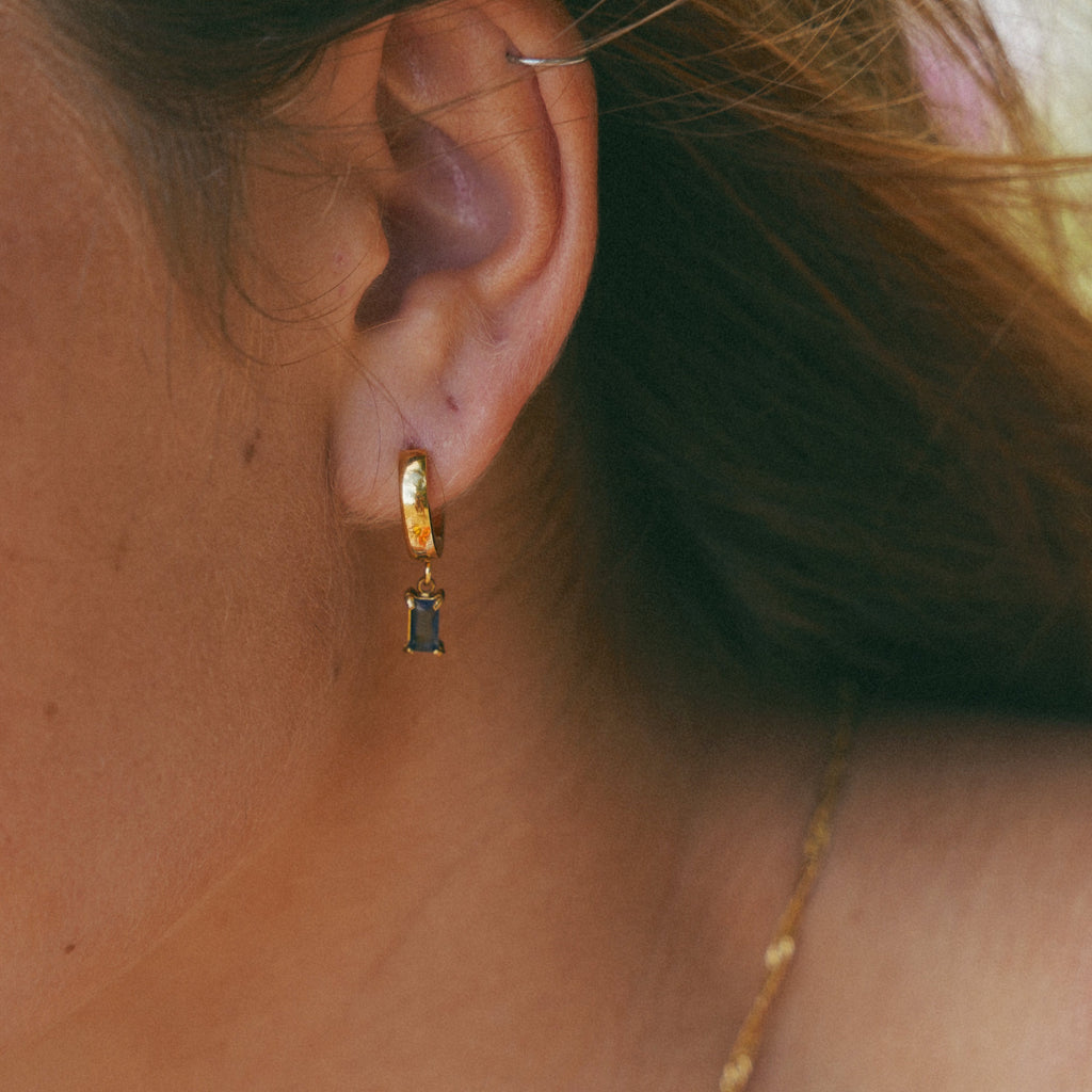 Bella Birthstone Huggies Earrings
