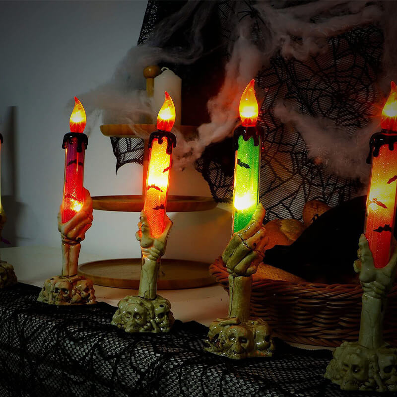 Siopsrl| Best Gift*Solar Light Halloween Ghost Hand Candle Outdoor Floor Lamp