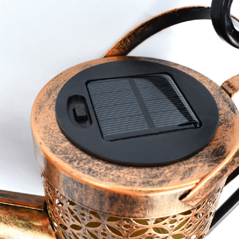 Siopsrl| Solar Watering Can Lamp – Wrought Iron Garden Light with 36 Warm LEDs for Magical Outdoor Ambience