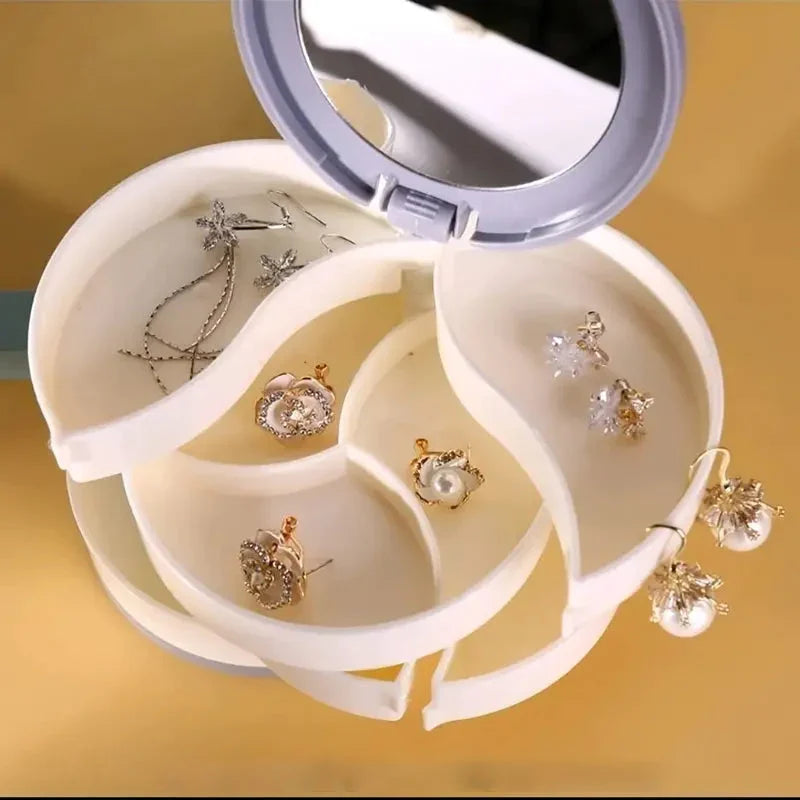Siopsrl| Perfect Gift-4 Layer Rotatable Jewelry Storage Box