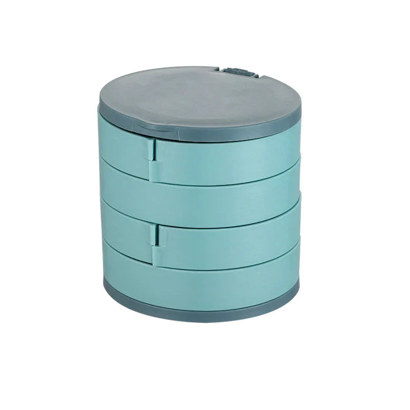 Siopsrl| Perfect Gift-4 Layer Rotatable Jewelry Storage Box