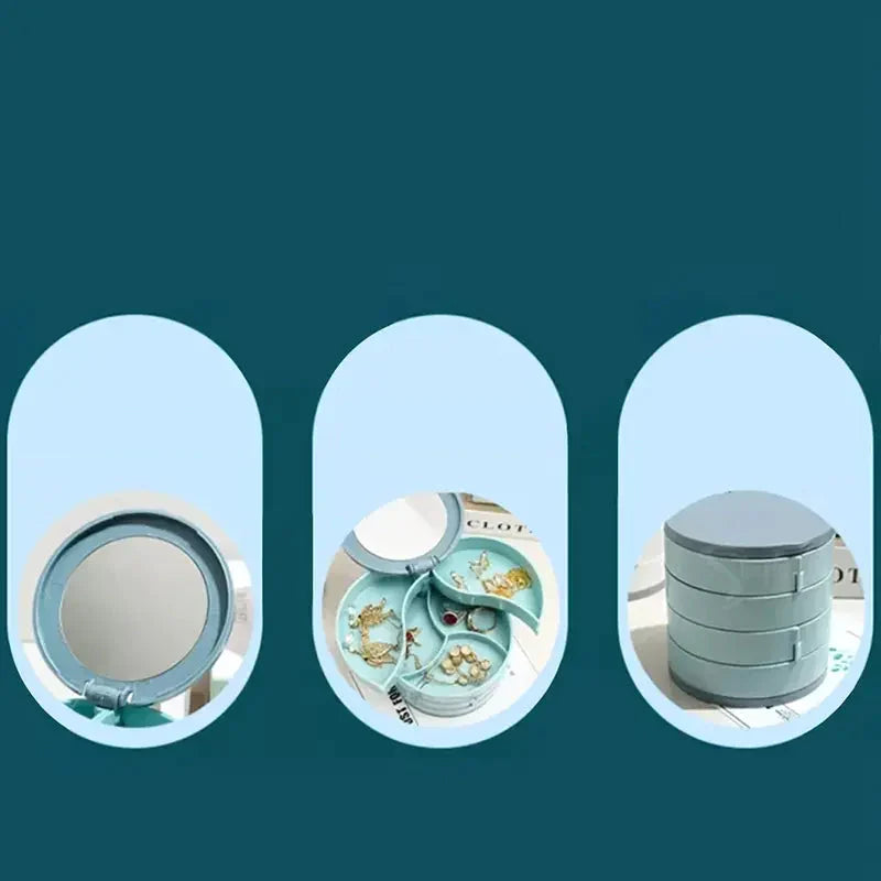 Siopsrl| Perfect Gift-4 Layer Rotatable Jewelry Storage Box