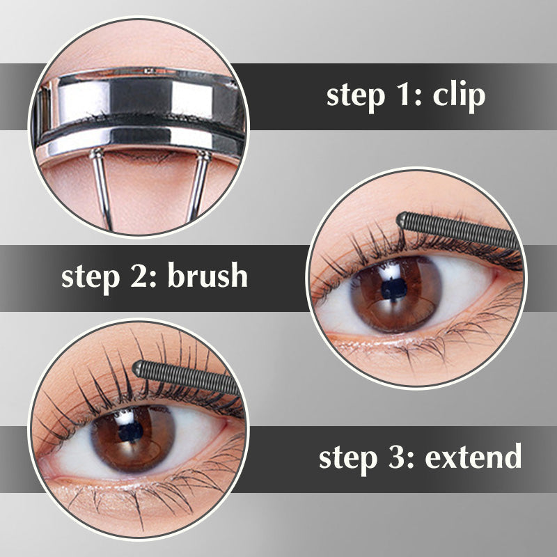siopsrl | 3D Curling Metal Curlers Mascara - Waterproof & Long-lasting