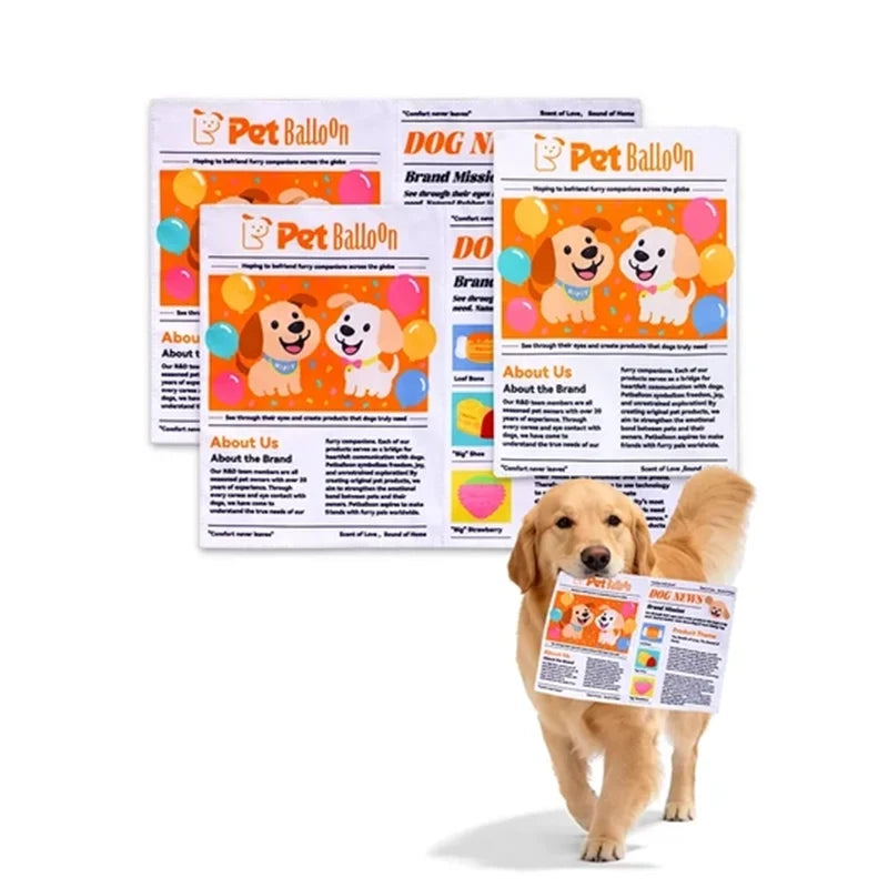 Newspaper Interactive Crinkle Dog Toy for Boredom Relief