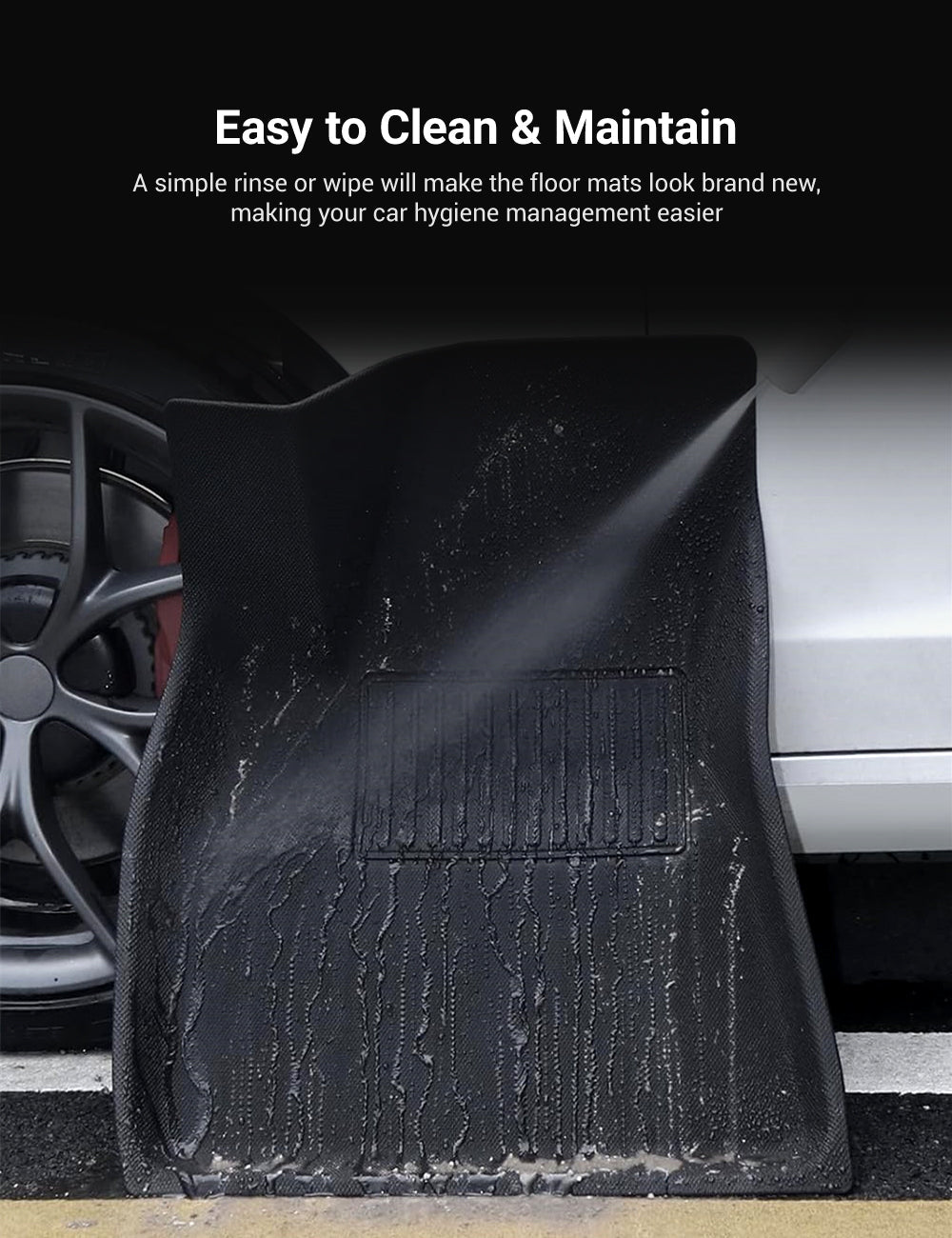 siopsrlAll Weather 3D Floor Mats for Tesla Model Y & Model 3 Highland