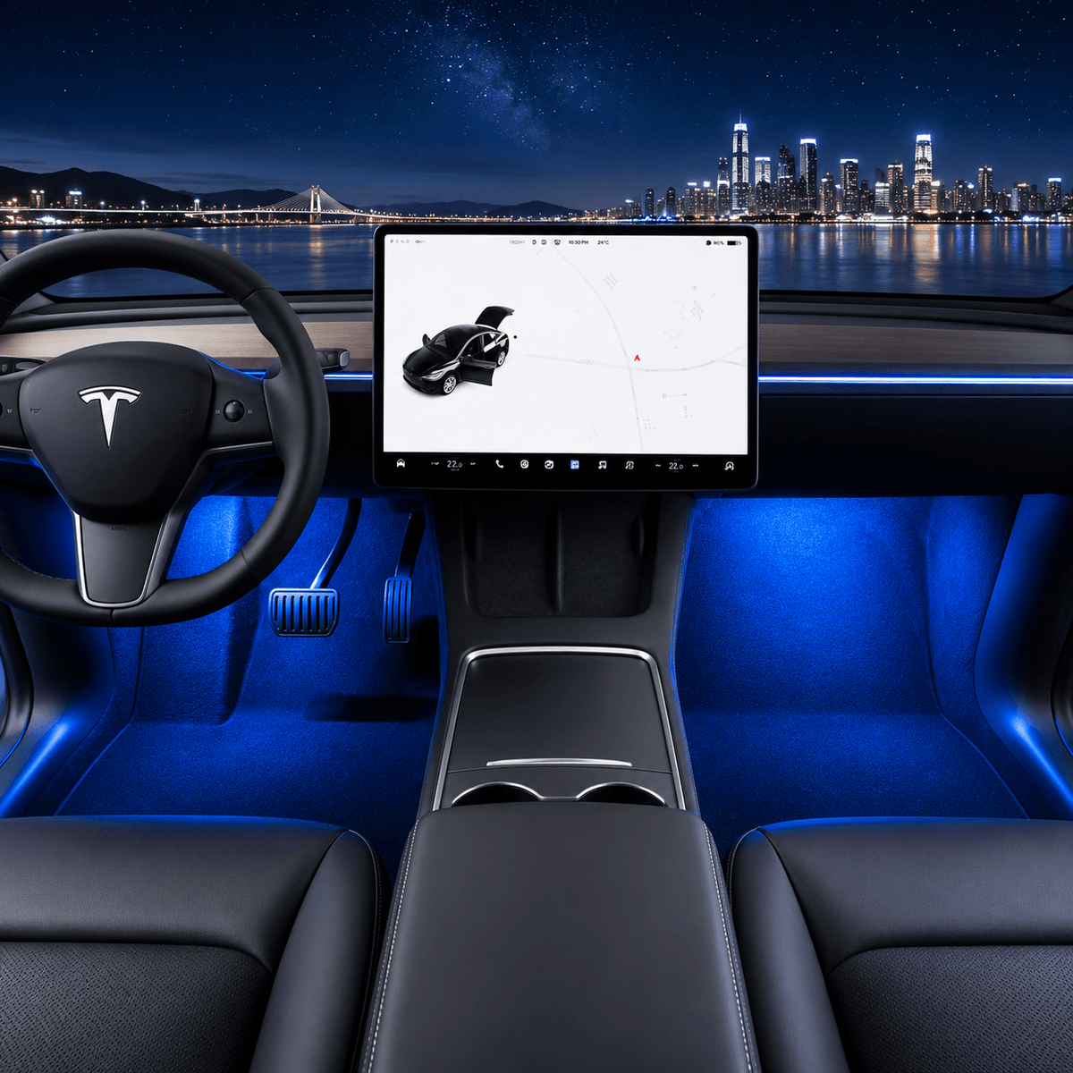 siopsrlFootwell / Puddle / Glovebox / Frunk / Trunk LED Lights for Model 3/Y/S/X