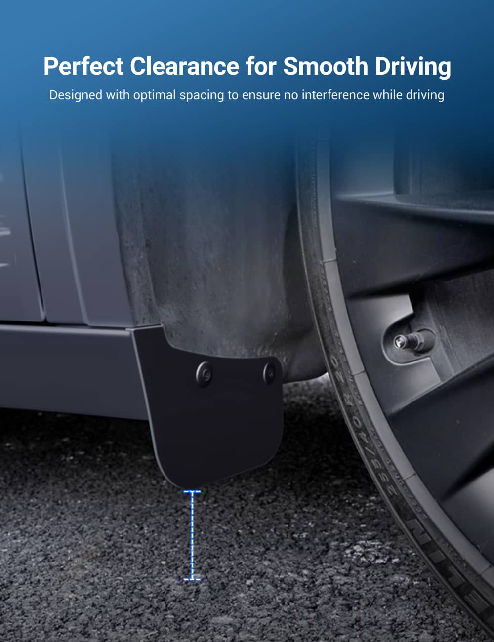 siopsrlHidden Mud Flaps Splash Guards for Model 3 Highland / Model Y Juniper