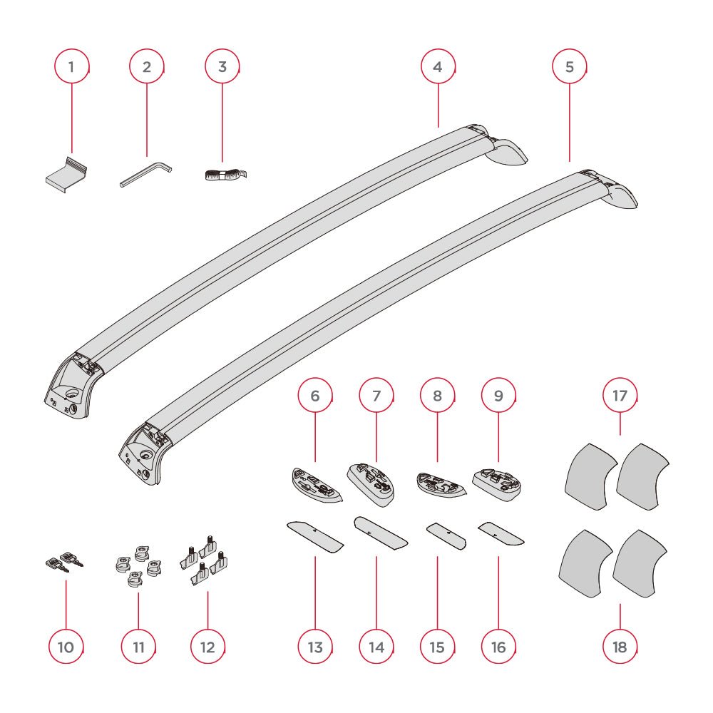 siopsrlRoof Rack for Tesla Model 3 Highland / Model Y (Set of 2)