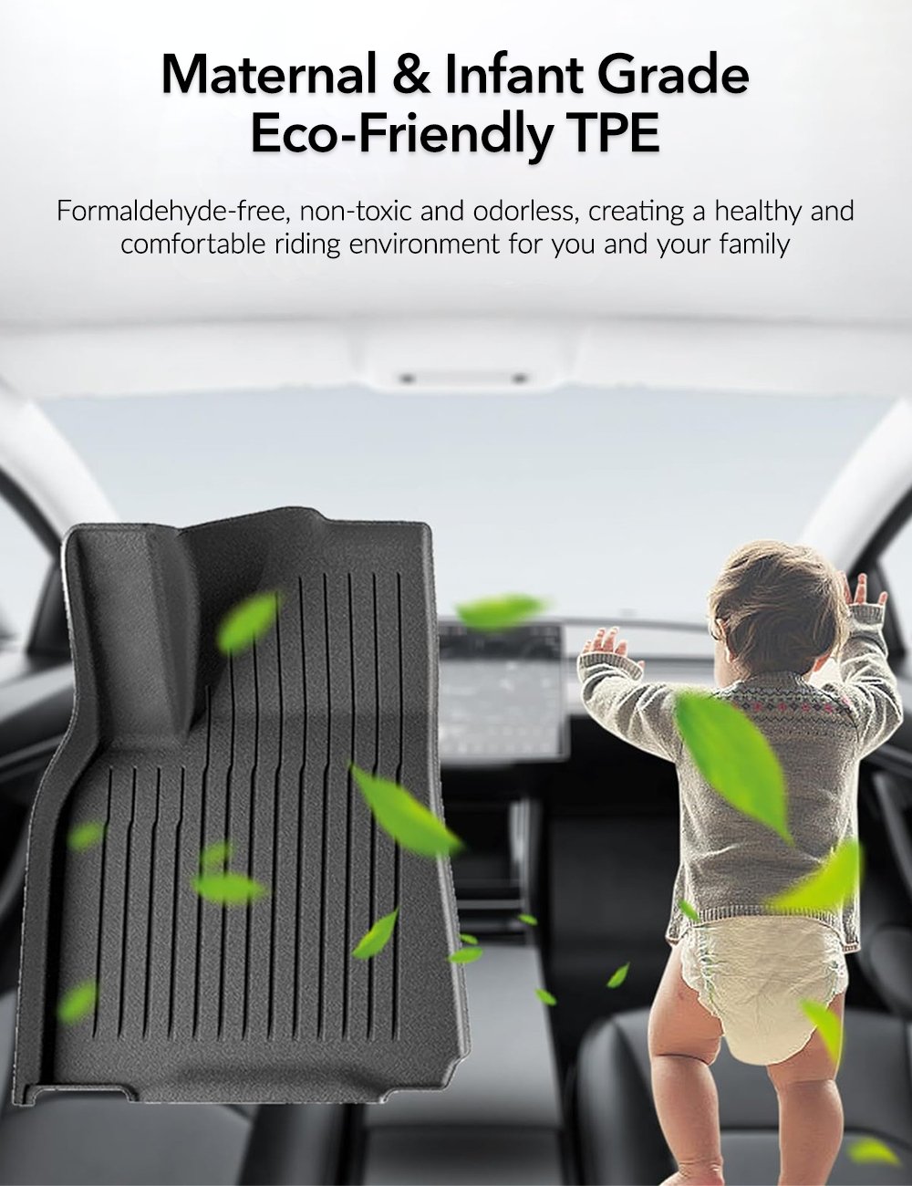 siopsrlTPE All Weather Floor Mats for Tesla Model Y & Model 3