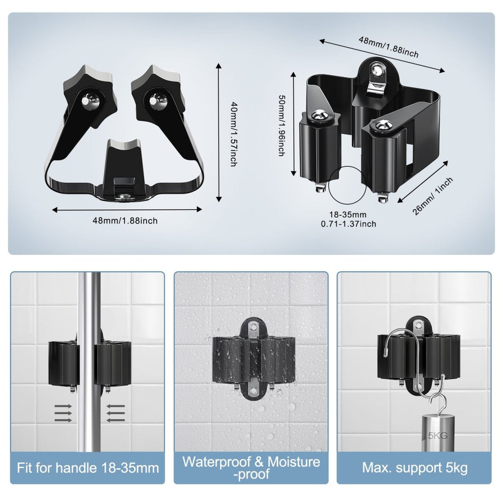 Siopsrl| TIDYGARD – Durable Wall-Mounted Garden Tool Holder with Anti-Slip Clamps for Garage and Shed Organization