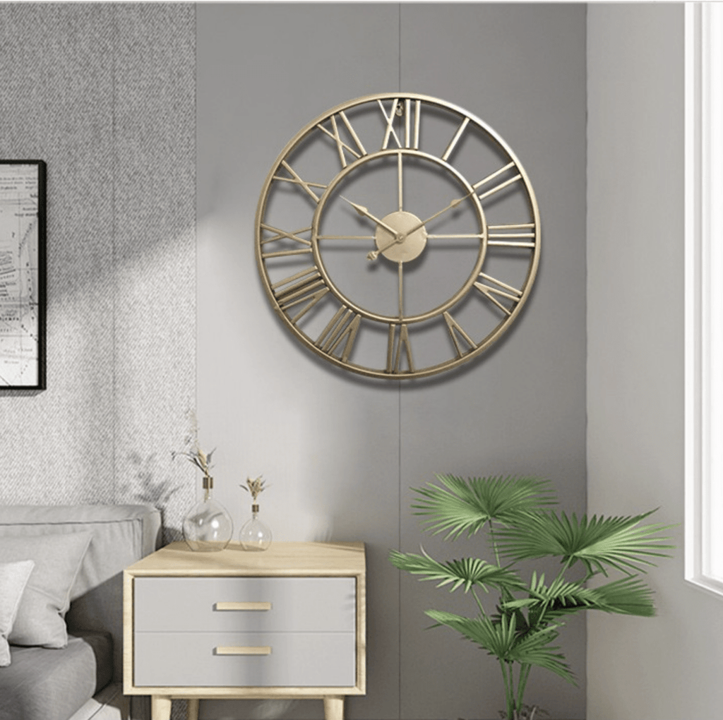 Siopsrl| TIMEMESH – Skeleton Wall Clock with Silent Non-Ticking Mechanism