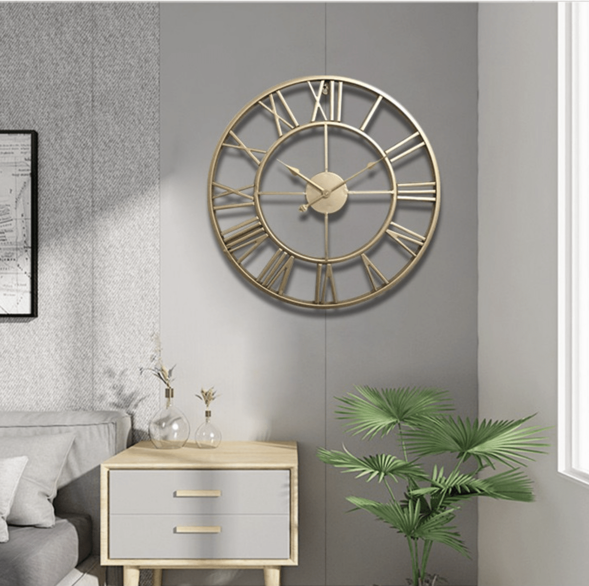 Siopsrl| TIMEMESH – Skeleton Wall Clock with Silent Non-Ticking Mechanism