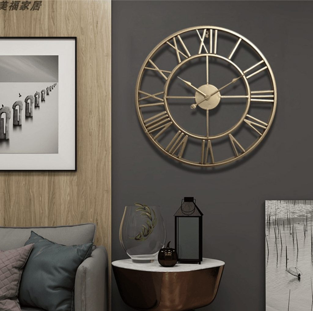 Siopsrl| TIMEMESH – Skeleton Wall Clock with Silent Non-Ticking Mechanism