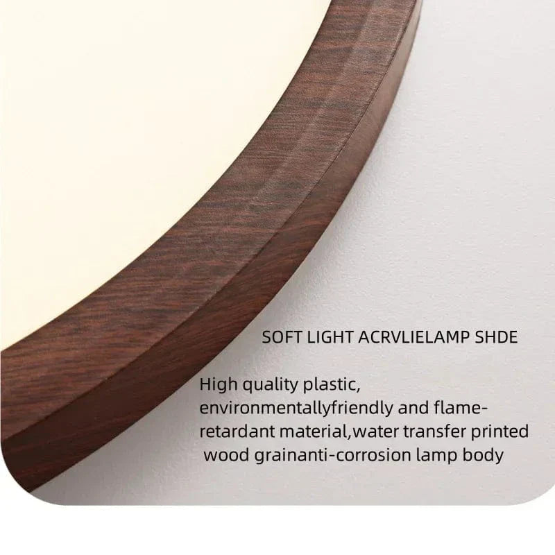 Siopsrl| LED Ceiling Light | Ultrathin Wood Grain Design, Dustproof & Dimmable for Modern Interiors