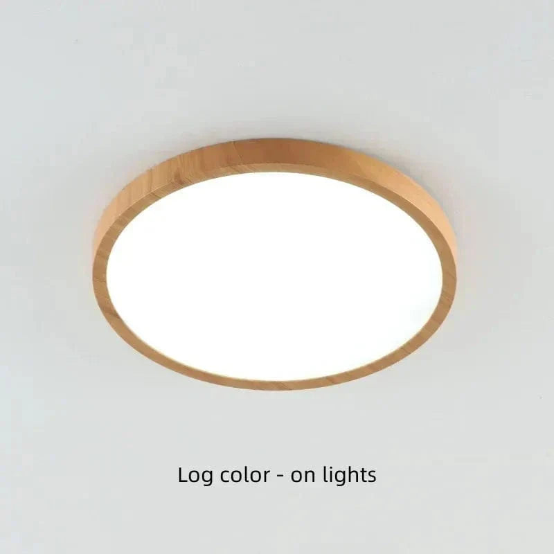 Siopsrl| LED Ceiling Light | Ultrathin Wood Grain Design, Dustproof & Dimmable for Modern Interiors