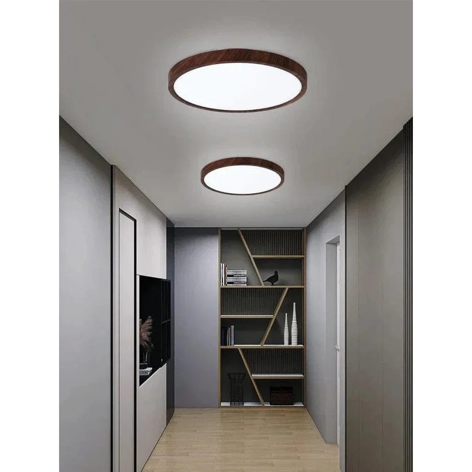 Siopsrl| LED Ceiling Light | Ultrathin Wood Grain Design, Dustproof & Dimmable for Modern Interiors