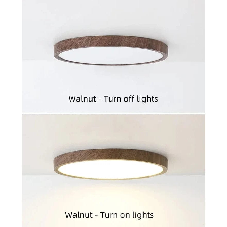 Siopsrl| LED Ceiling Light | Ultrathin Wood Grain Design, Dustproof & Dimmable for Modern Interiors