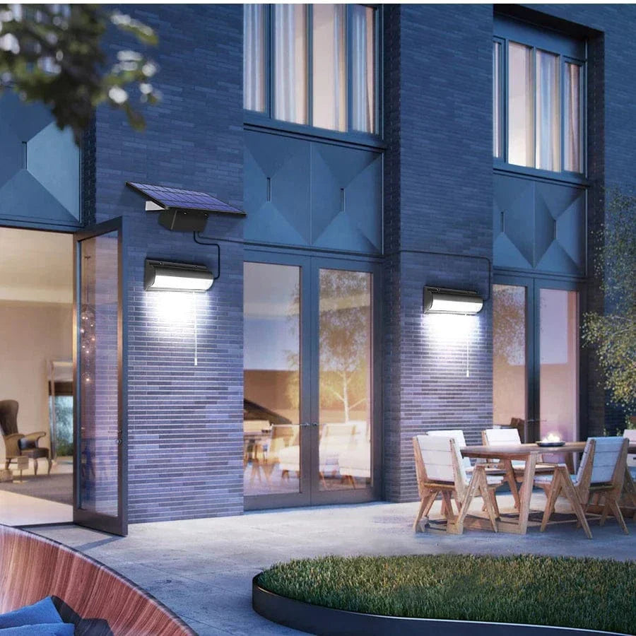 Siopsrl| Solar Pendant Outdoor Light | Dual or Single Head, IP65 Waterproof & Ideal for Patios, Barns, and Indoor Spaces