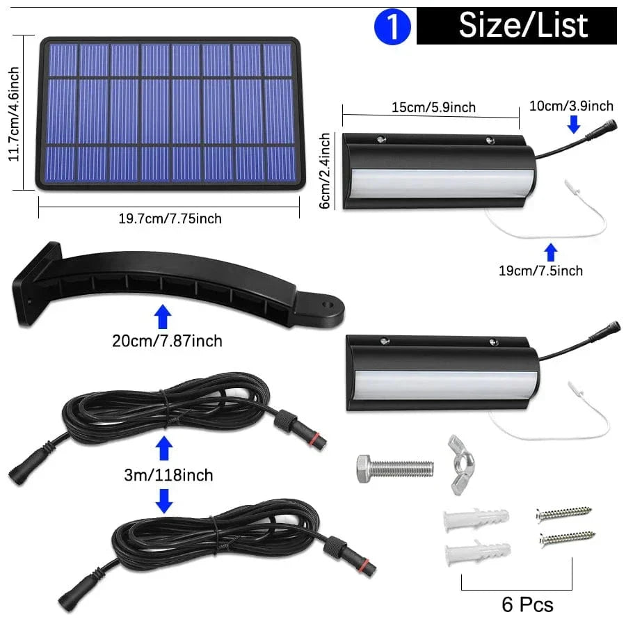 Siopsrl| Solar Pendant Outdoor Light | Dual or Single Head, IP65 Waterproof & Ideal for Patios, Barns, and Indoor Spaces