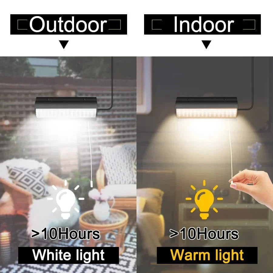Siopsrl| Solar Pendant Outdoor Light | Dual or Single Head, IP65 Waterproof & Ideal for Patios, Barns, and Indoor Spaces