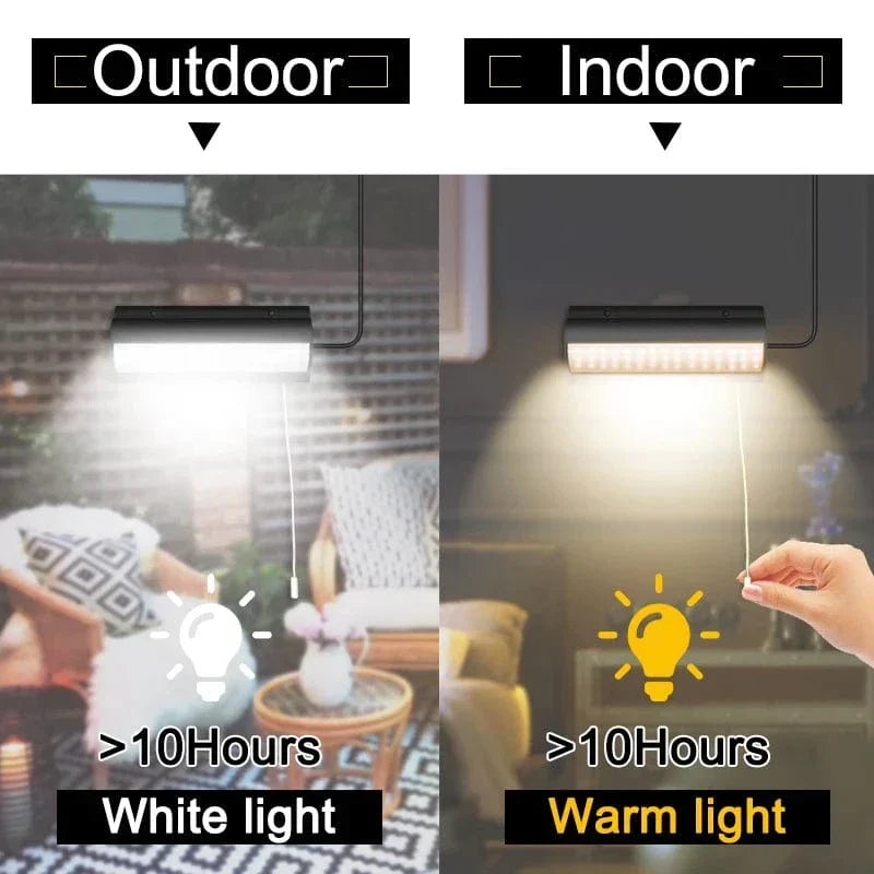 Siopsrl| Solar Pendant Outdoor Light | Dual or Single Head, IP65 Waterproof & Ideal for Patios, Barns, and Indoor Spaces