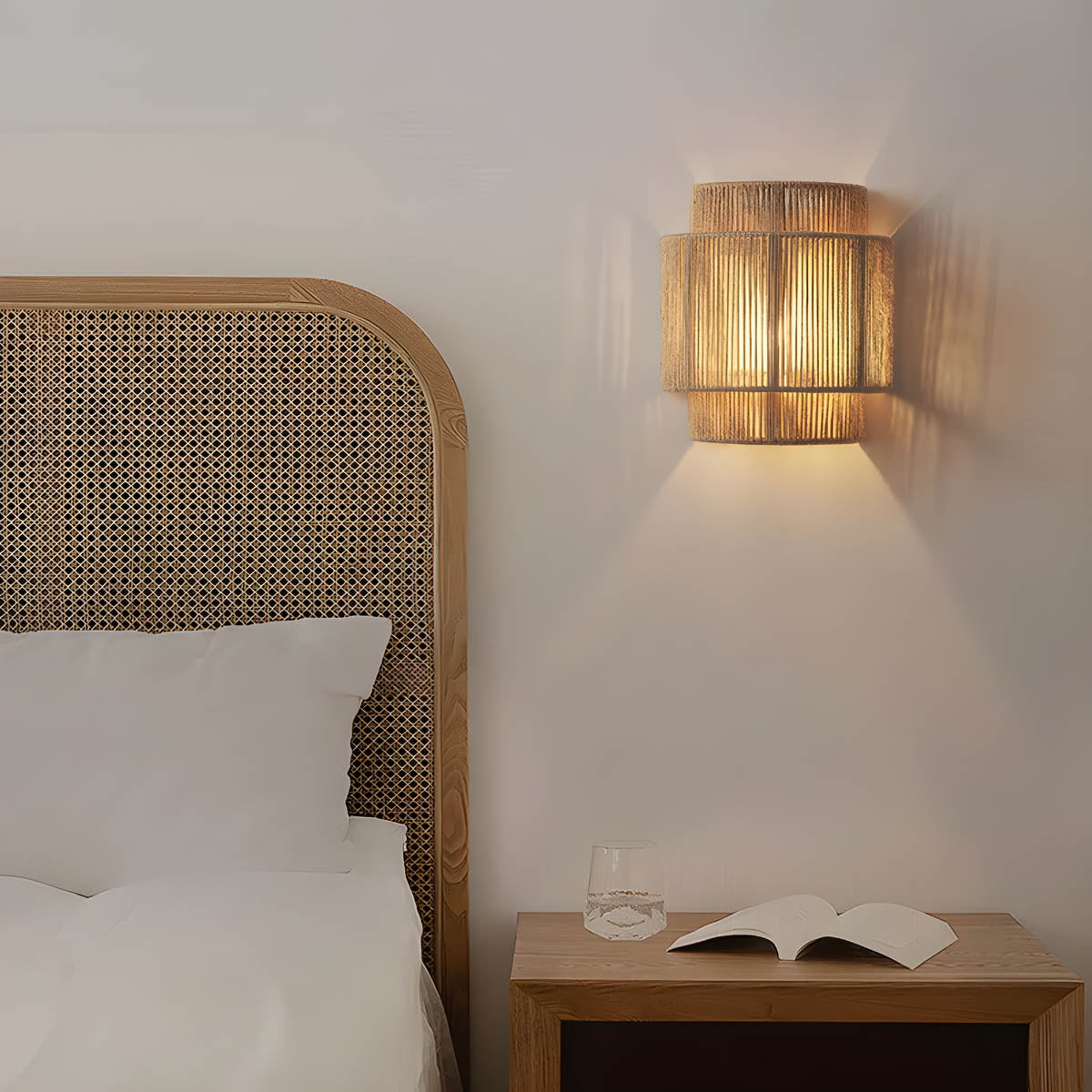 Siopsrl| Wall Light Rustic Rope Indoor Sconce