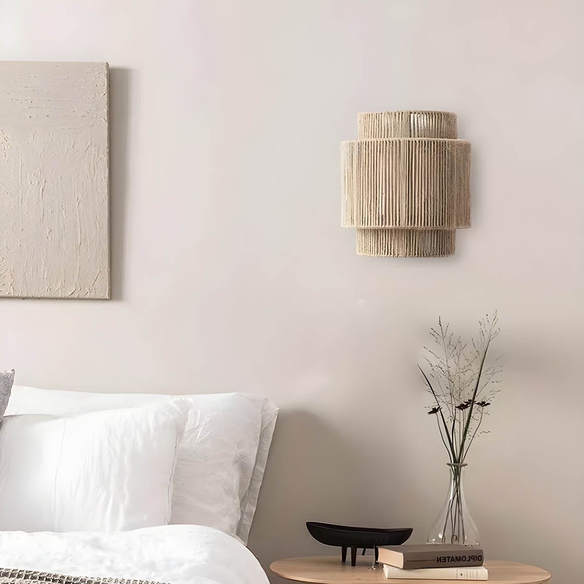 Siopsrl| Wall Light Rustic Rope Indoor Sconce