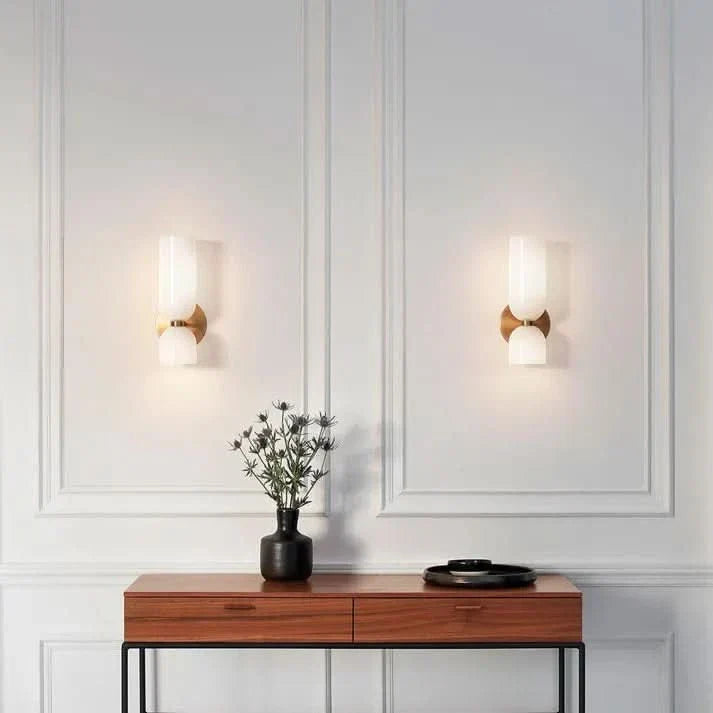 Siopsrl| Modern Double Glass Wall Light Fixture