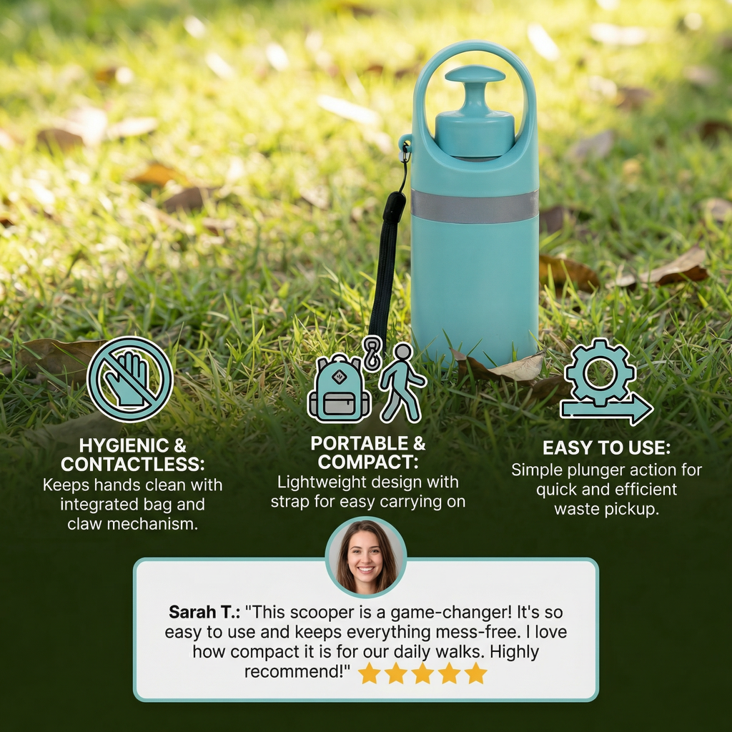 Dog Poop Scooper with Bags – Portable Outdoor Cleaning Set Siopsrl