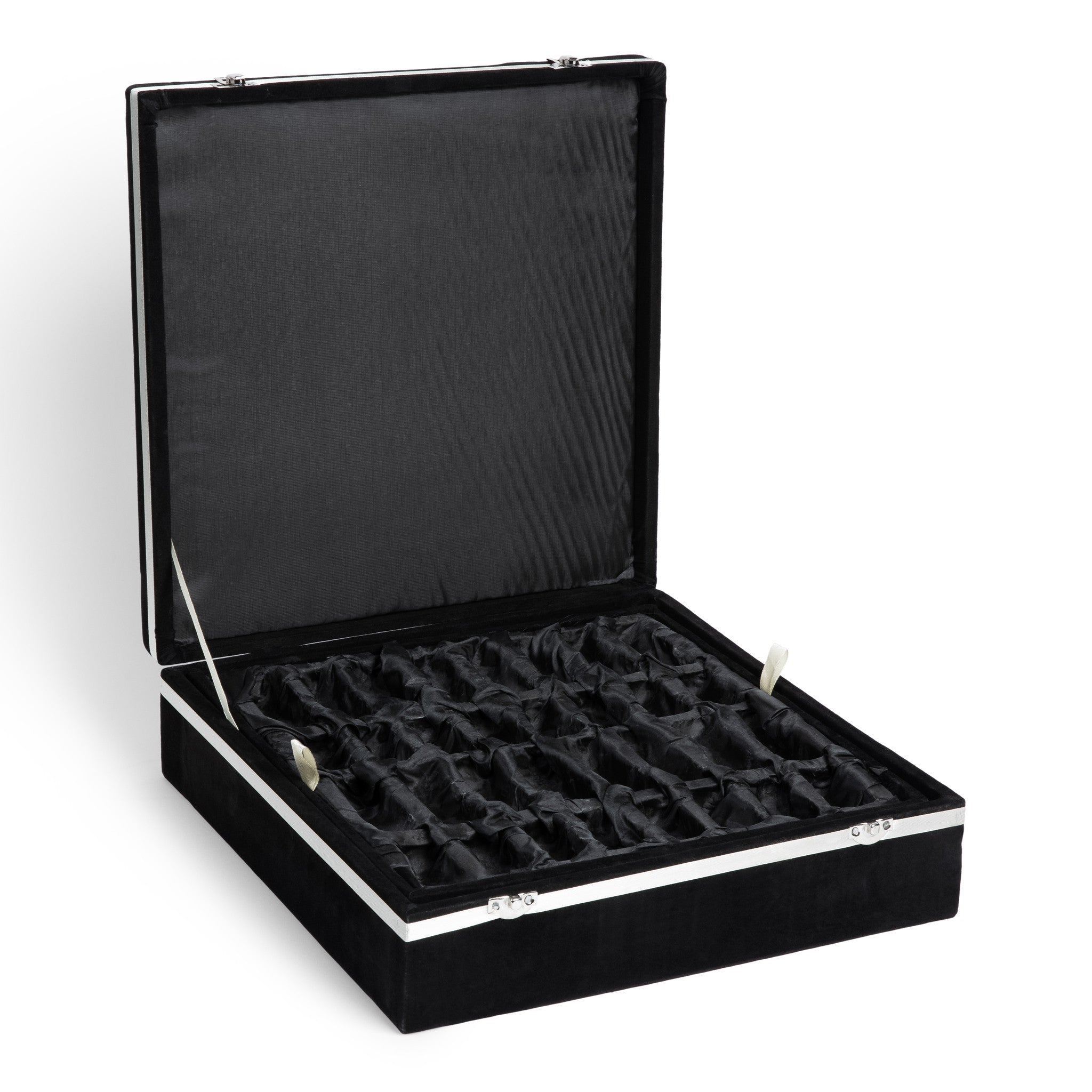 Marble Chess Set with Storage Case - Black and White
