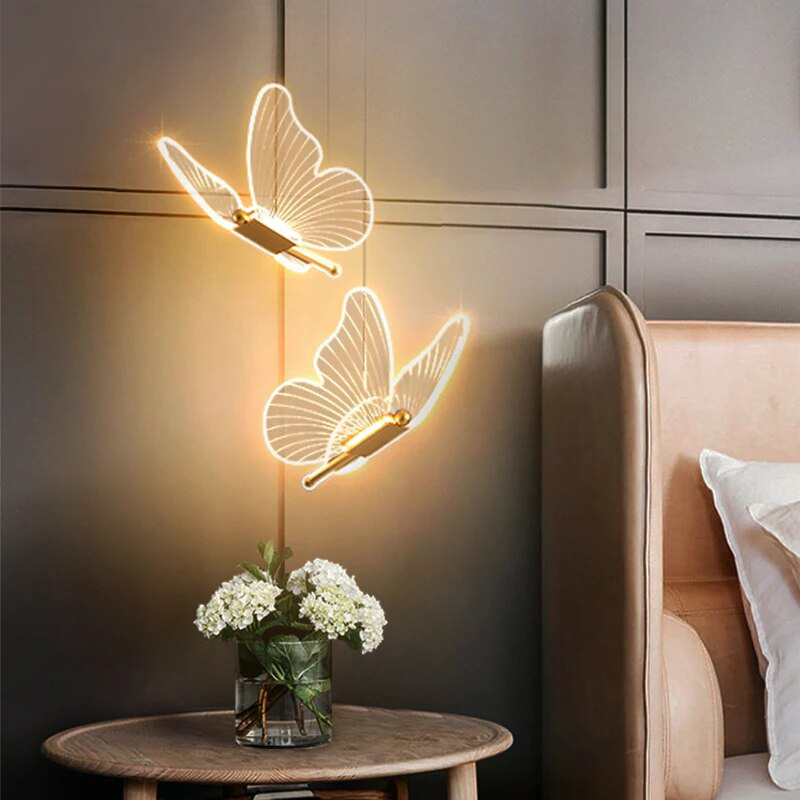 Siopsrl| Pendant Light Modern Butterfly LED Wall Fixture