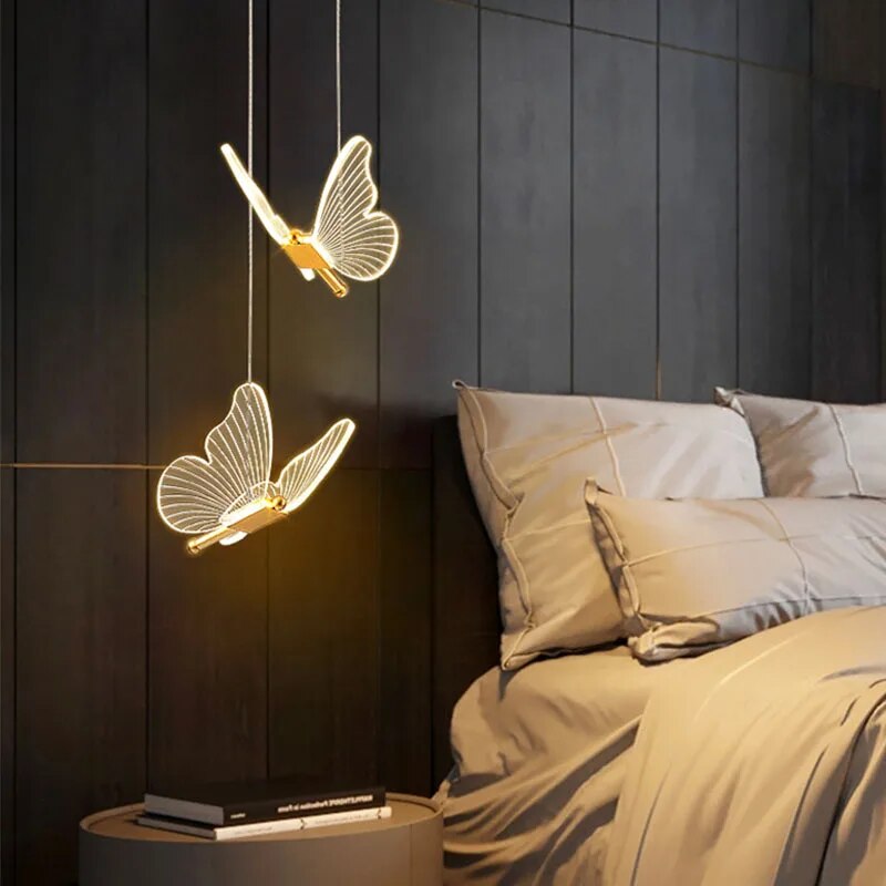 Siopsrl| Pendant Light Modern Butterfly LED Wall Fixture