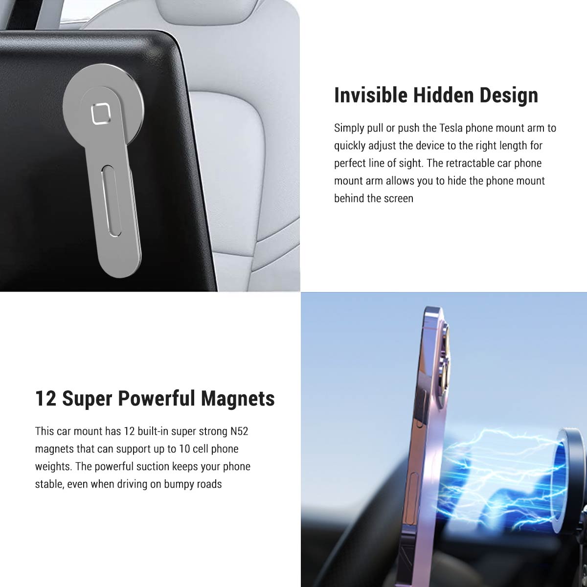 siopsrlWireless Magsafe Mount for Tesla Model 3/Y/S/X/Cybertruck