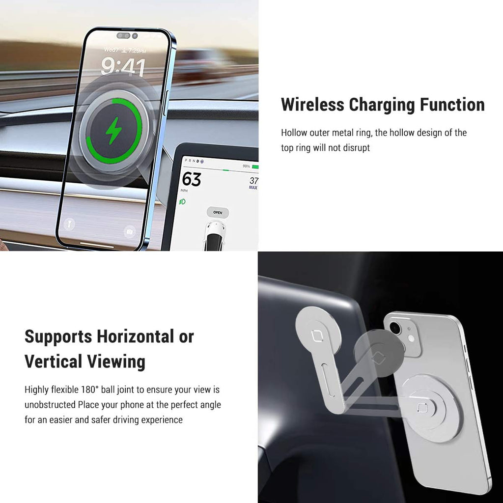 siopsrlWireless Magsafe Mount for Tesla Model 3/Y/S/X/Cybertruck