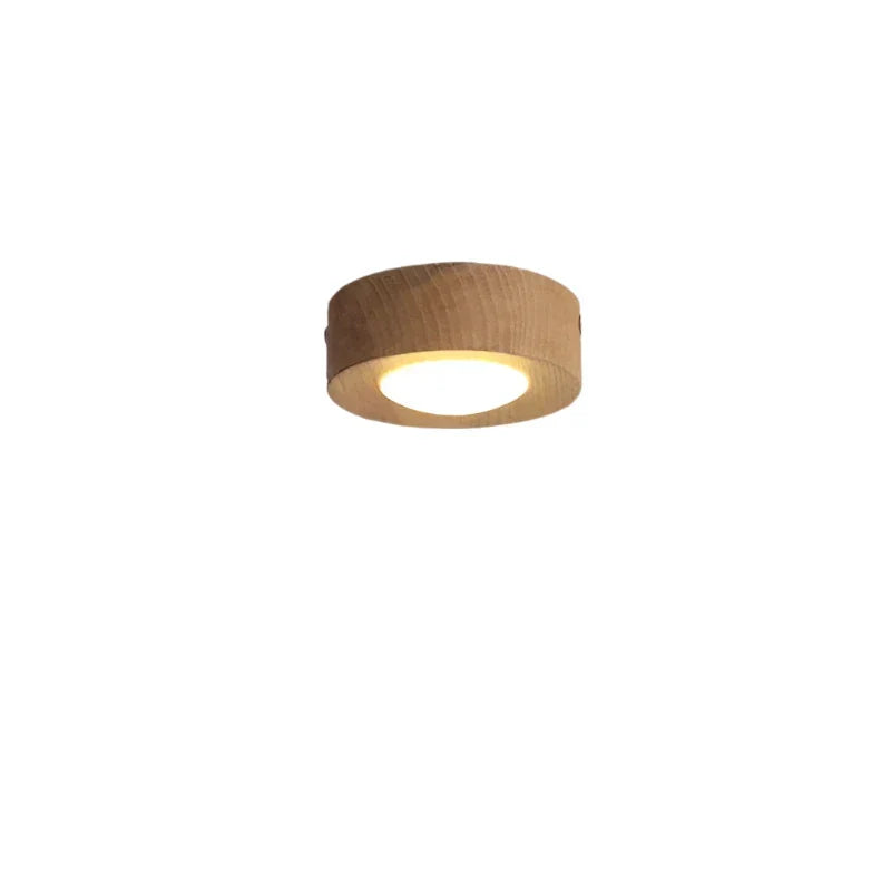 Siopsrl| WoodenGlow - Walnut Ceiling Lamp with LED Spotlight