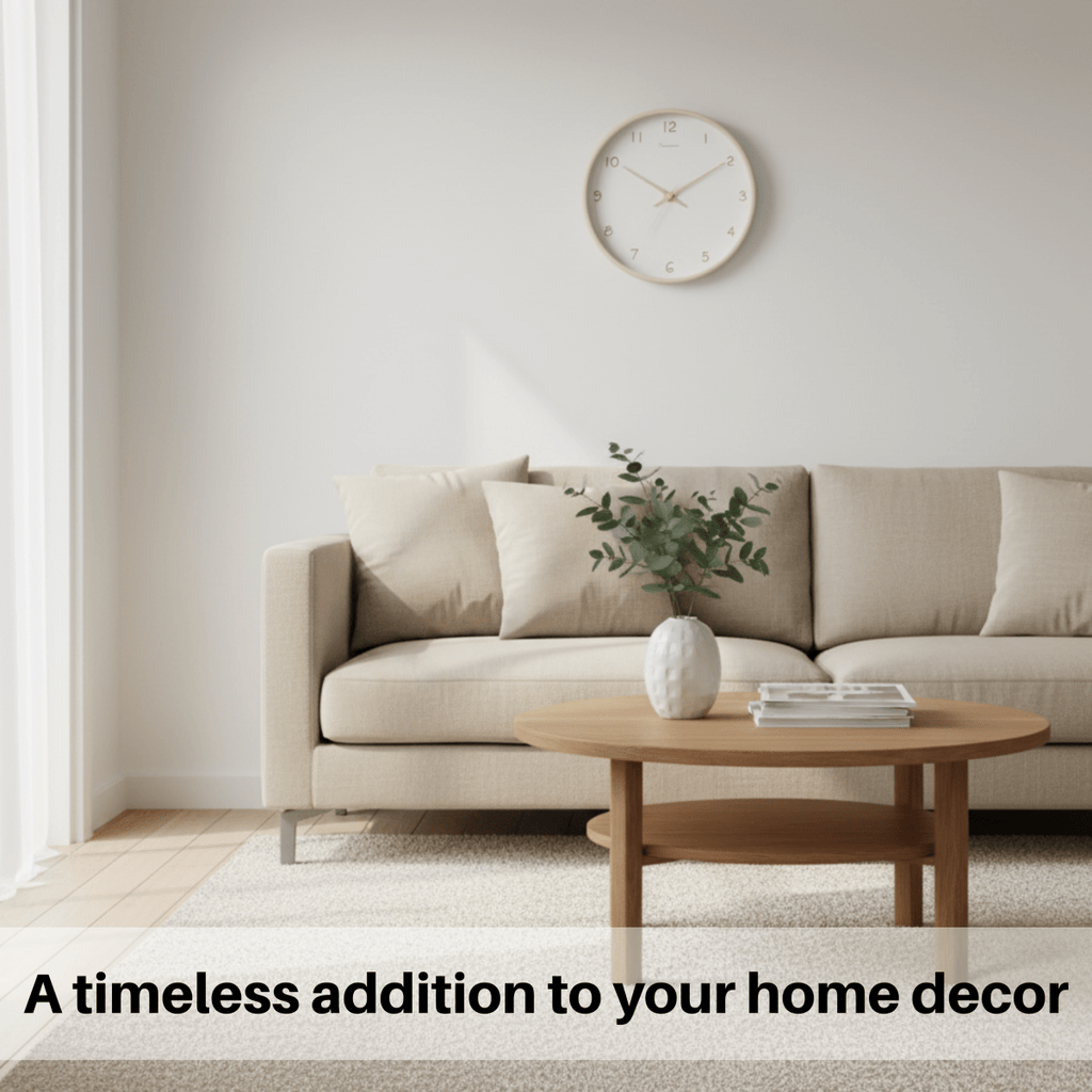 Siopsrl| WOODHAVEN – Solid Wood 10-Inch Silent Analogue Wall Clock