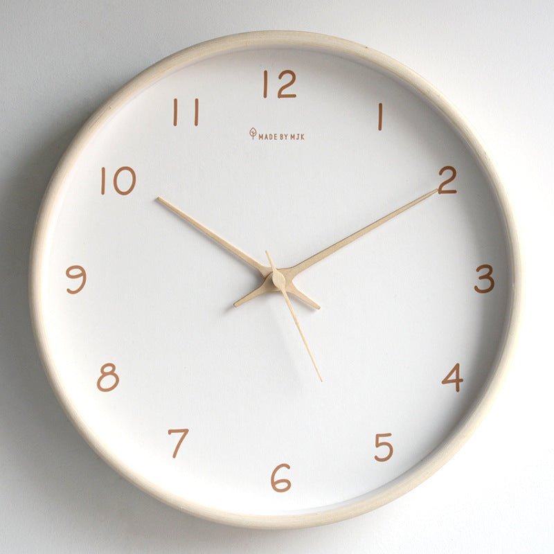 Siopsrl| WOODHAVEN – Solid Wood 10-Inch Silent Analogue Wall Clock