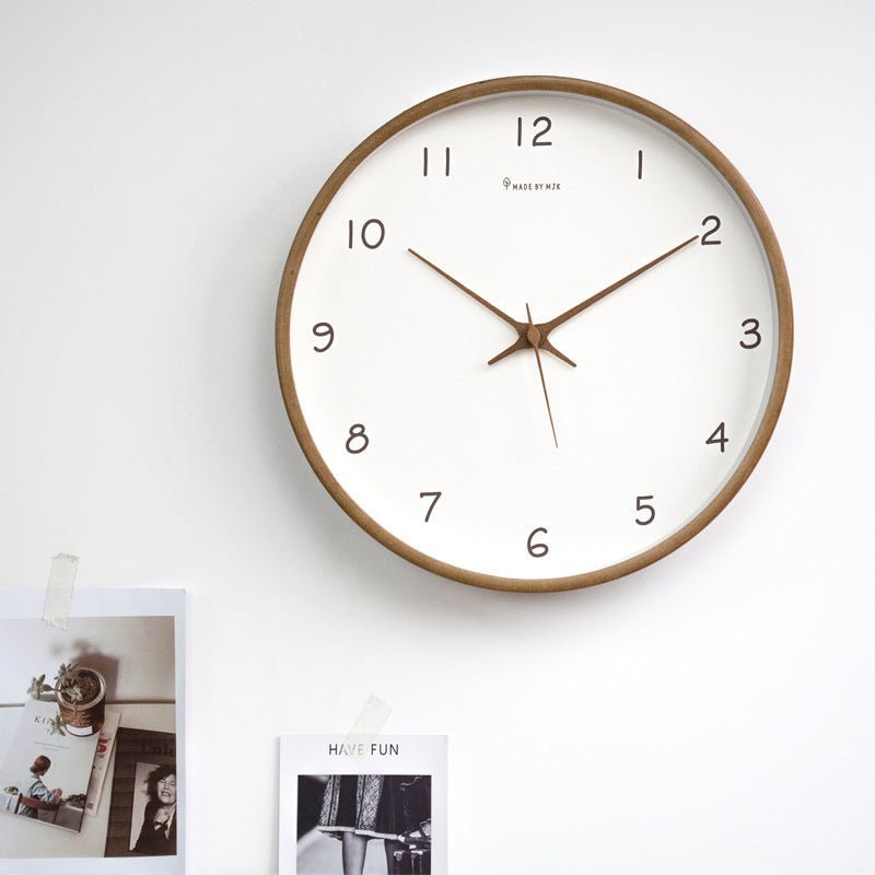 Siopsrl| WOODHAVEN – Solid Wood 10-Inch Silent Analogue Wall Clock