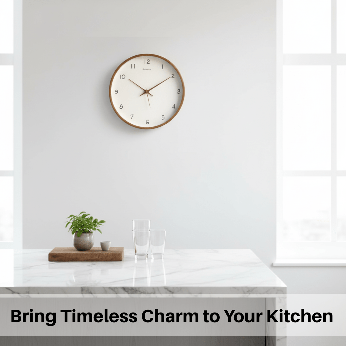 Siopsrl| WOODHAVEN – Solid Wood 10-Inch Silent Analogue Wall Clock