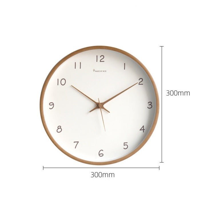 Siopsrl| WOODHAVEN – Solid Wood 10-Inch Silent Analogue Wall Clock