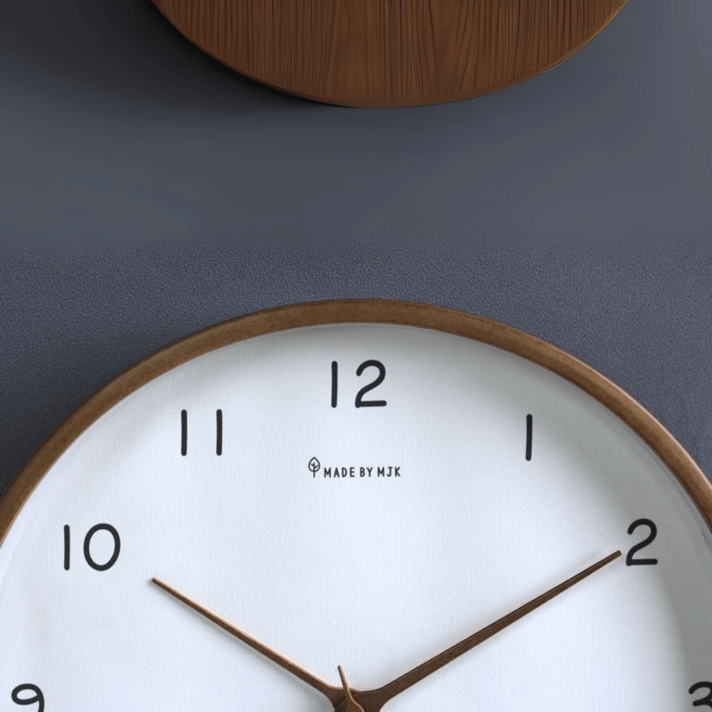 Siopsrl| WOODHAVEN – Solid Wood 10-Inch Silent Analogue Wall Clock