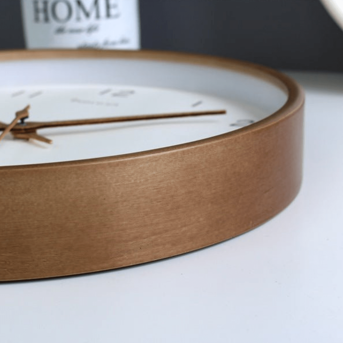 Siopsrl| WOODHAVEN – Solid Wood 10-Inch Silent Analogue Wall Clock